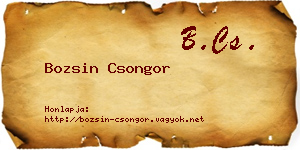 Bozsin Csongor névjegykártya